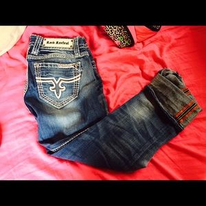 Rock revival capris! Orange stitching