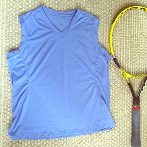 Nike sleeveless DRI FIT shirt. Medium blue.