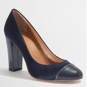 Jcrew Satin Cap Toe Pump