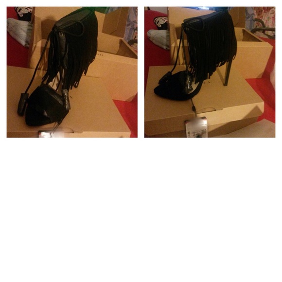 ZARA FRINGE HIGH HEEL SANDAL - Picture 2 of 4