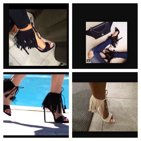 ZARA FRINGE HIGH HEEL SANDAL - Picture 3 of 4