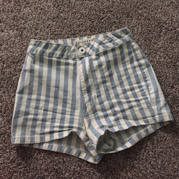 Retro Striped High Waisted Shorts