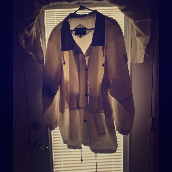 White windbreaker