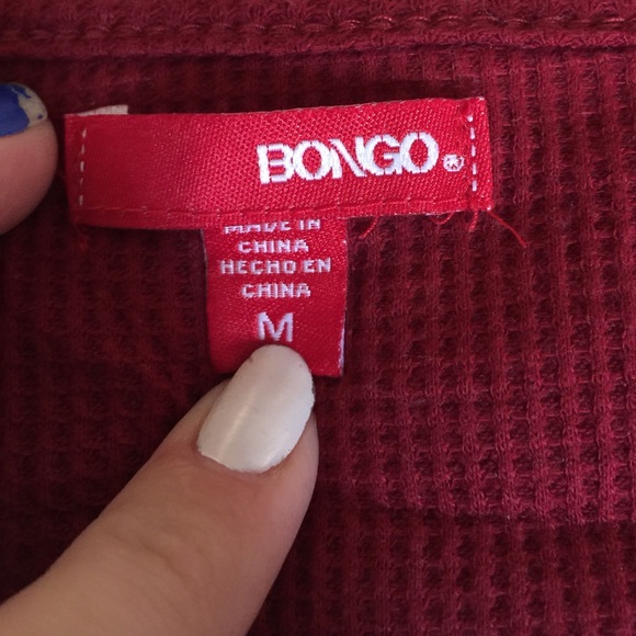 Bongo maroon three-quarter sleeve top - Picture 2 of 2