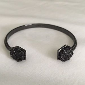 Kendra Scott Arden Clamp Bracelet in Black Drusy