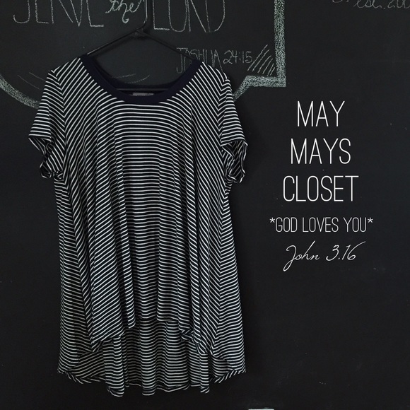 West Kei Tops - New Striped Oversize Like Circle in Sand Tee S