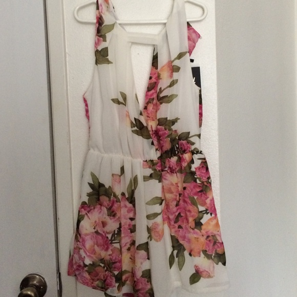 White floral romper.