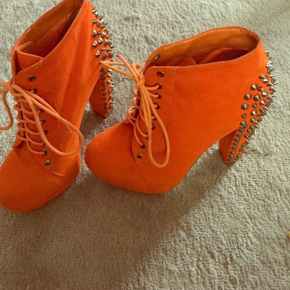 Studded heel boots