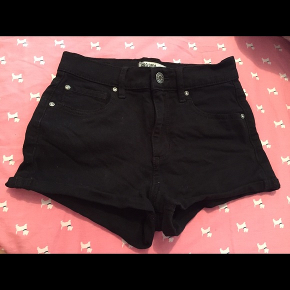 Garage Black High Waist Shorts
