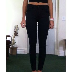 black high rise jeans