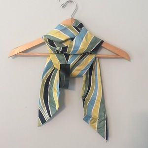 BCBG 100% SILK POP ART SKINNY SCARF