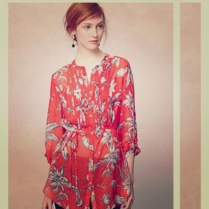 Anthropologie Belted Cattleya Tunic by Leifsdottir