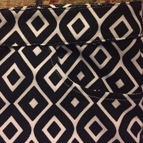 Black and White Chevron Cigarette Leg Pants - Picture 3 of 3