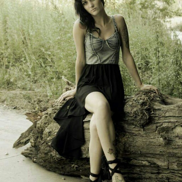 Jean high-low dress - Picture 4 of 4