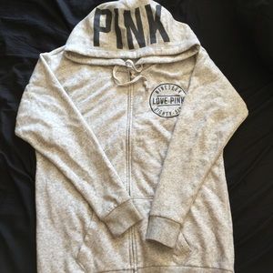 FINAL PRICE🎉VS Pink full zip, tunic length NWOT