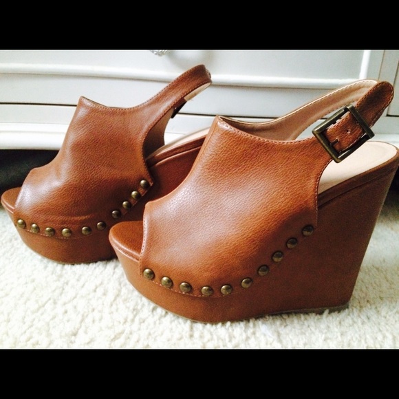 Chunky Leather Wedges
