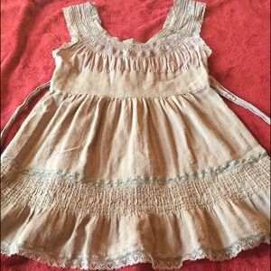 Free People Ruffle and Lace Top