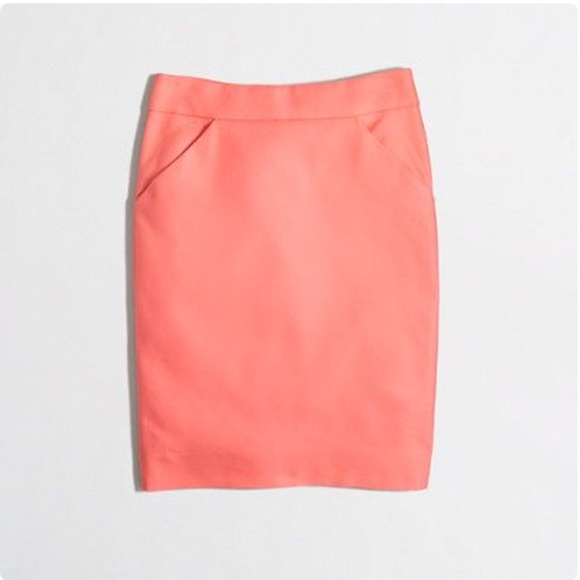 JCREW Coral Pencil Skirt Size 14-NWT