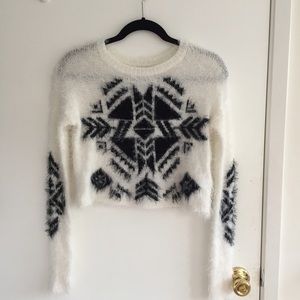 hollister fuzzy sweater.