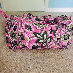 Vera Bradley small duffle in Priscilla pink
