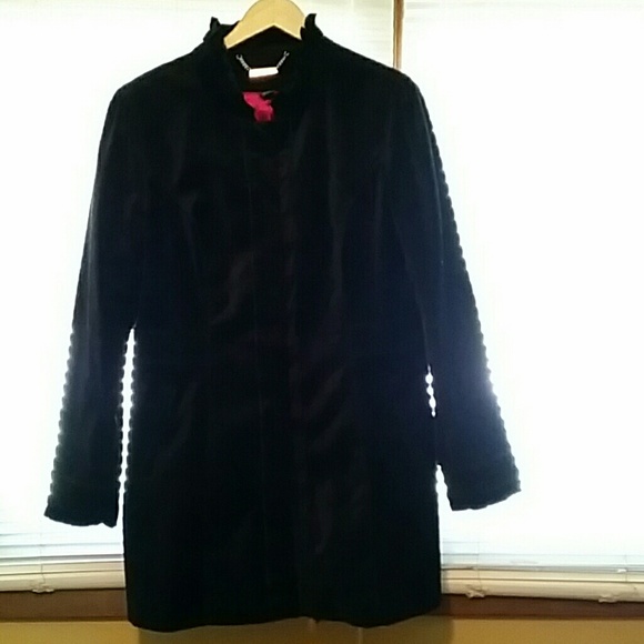 White House Black Market Black Velvet Topper