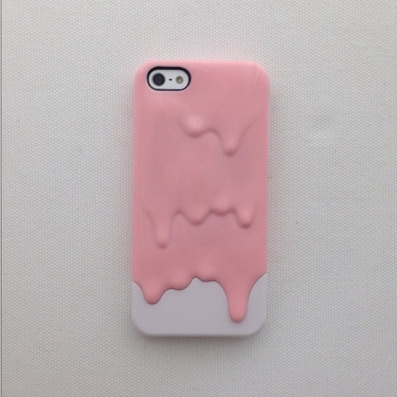 IPHONe 5/5s MELT CASE (pink & white)