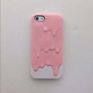 IPHONe 5/5s MELT CASE (pink & white)