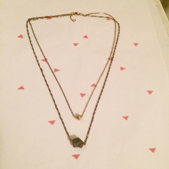 Boho mineral layer necklace