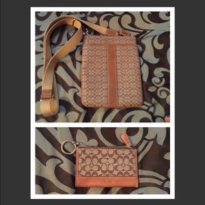 Coach crossbody & small key wallet