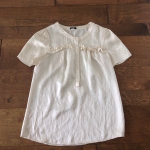 J. Crew cream 100% silk blouse