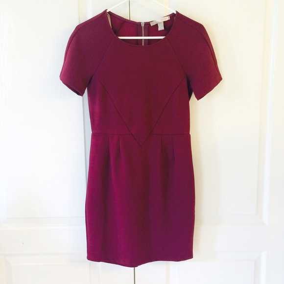 Short Wine-Colored Dress