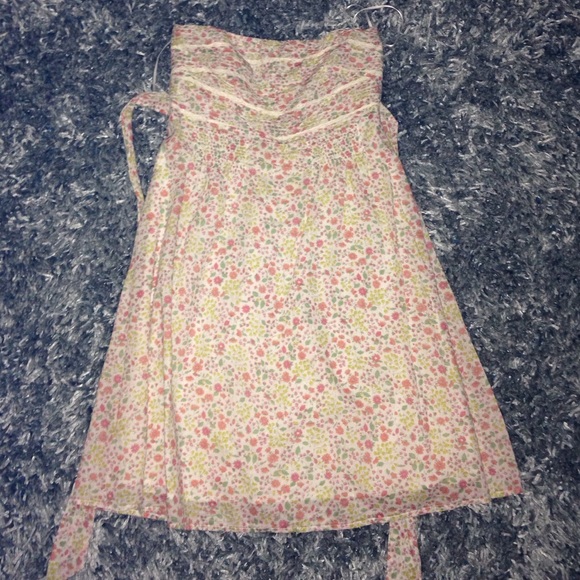 Floral American Eagle strapless dress