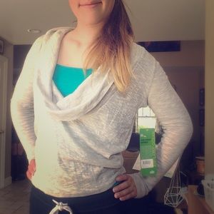 Alo heather metal draped longsleeve sport top