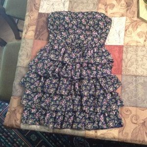 Floral, Strapless Dress