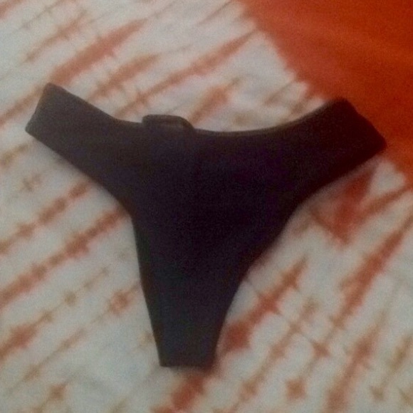 NWOT Nasty Gal Black Cheeky Lace-back Bikini - Picture 2 of 4