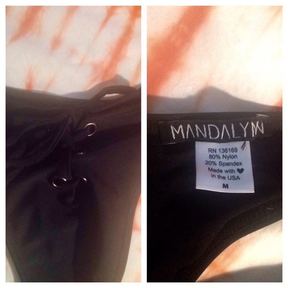 NWOT Nasty Gal Black Cheeky Lace-back Bikini - Picture 4 of 4