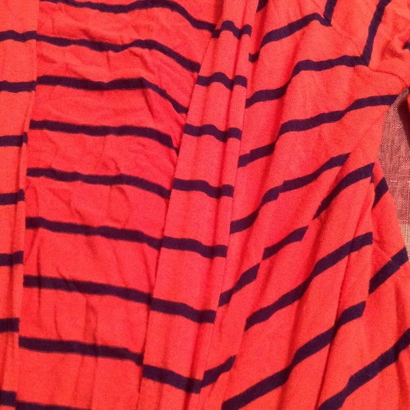 Salmon and Navy Cardigan - Picture 2 of 2