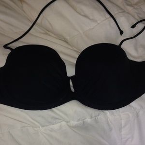VS Black strapless/halter push up swim top