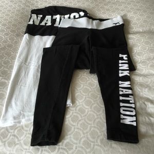 Bundle Crew and yoga pants by PINK