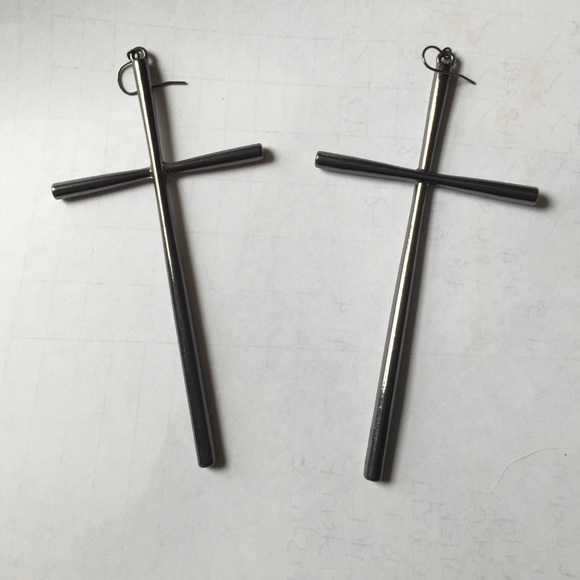 Big !! Cross earrings