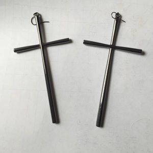 Big !! Cross earrings