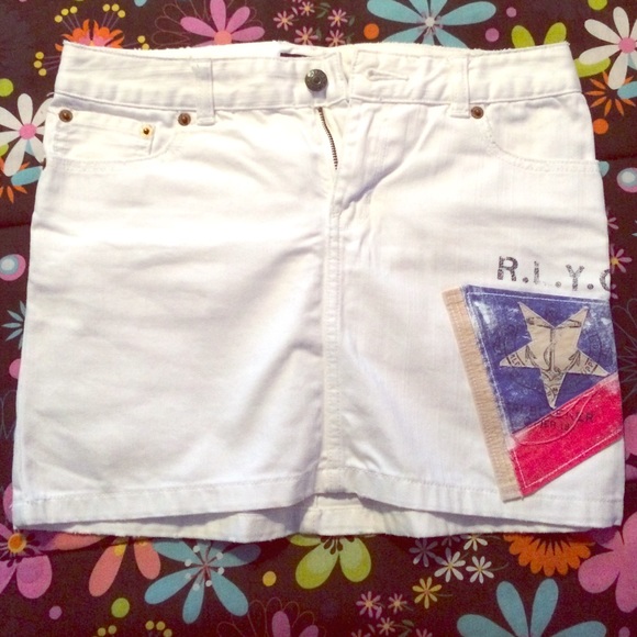 White Denim Skirt!