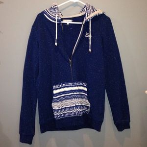 Roxy Medium Blue Zip-up Hoodie