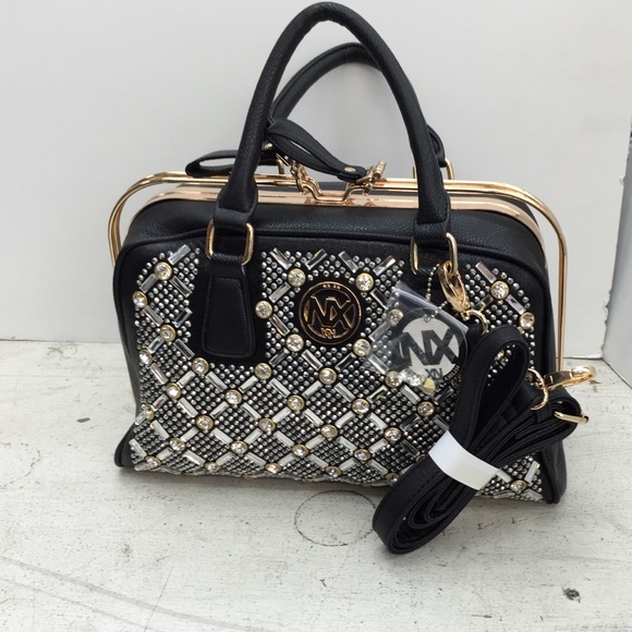 NX diamond purse with side lock opening