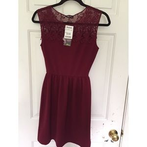 Cute dark burgundy dress