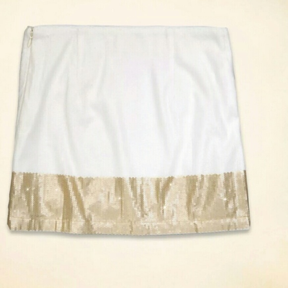 Skirt White & Gold Sequin - Picture 3 of 4