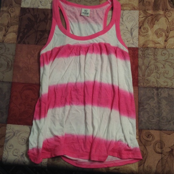 Flowy, Pink and White Tanktop - Picture 1 of 4