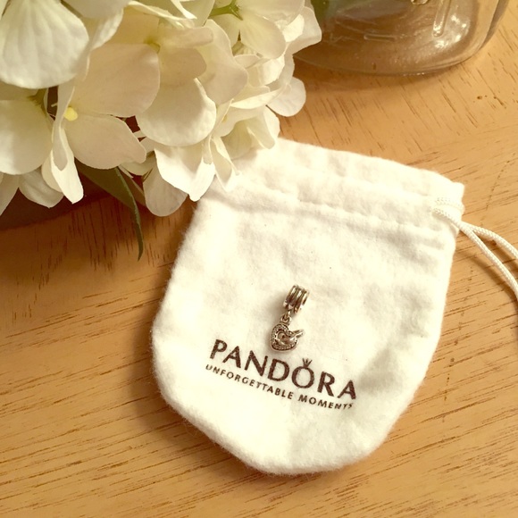 Hearts PANDORA dangle charm W/ cubic zirconia