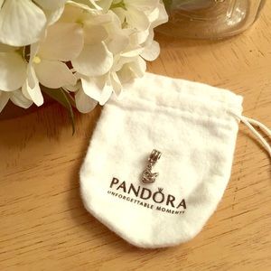 Hearts PANDORA dangle charm W/ cubic zirconia