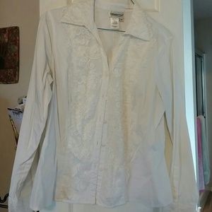 Beautiful  button up shirt w/ lace